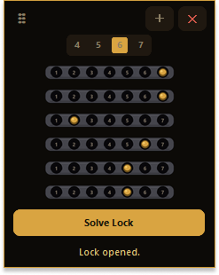Golden Lockpick tool — automatic Gothic lockpick solver for the Remake