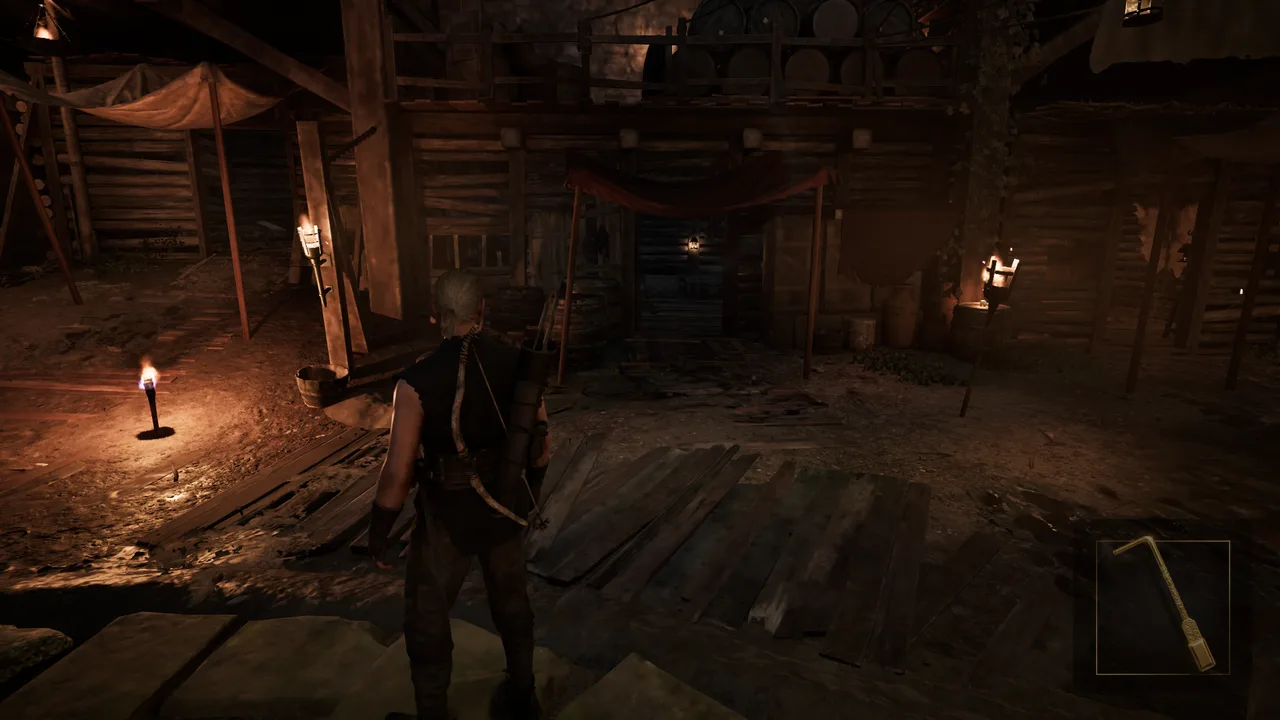 Gothic 1 Remake Fisks Lagerraumtür: das Plattenschloss, das du zum Öffnen löst.